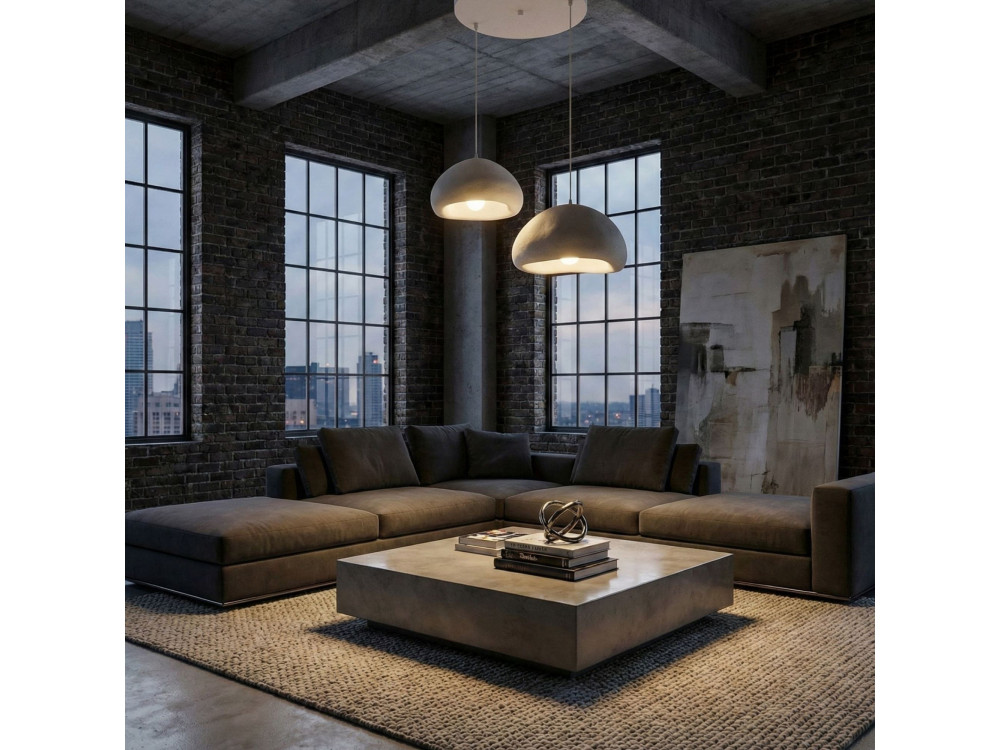 Metalen kroonluchter "Loval" - 70 x 40 cm - Wit