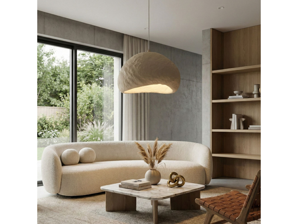 Metalen hanglamp "Loval" - 50 x 44 cm - Beige