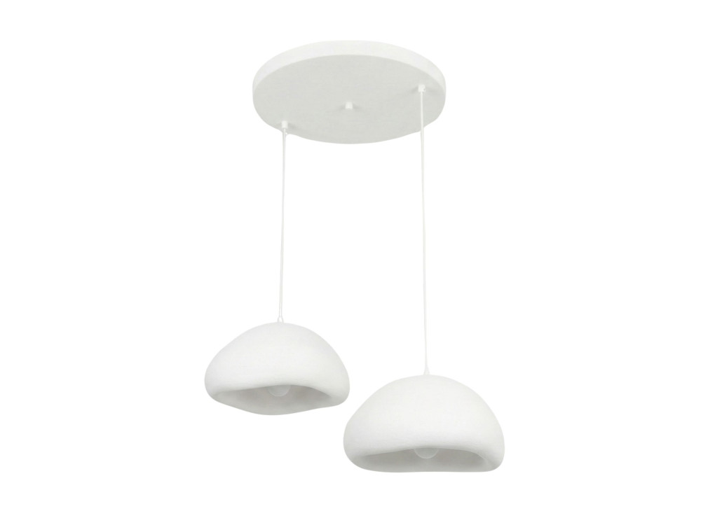 Metalen kroonluchter "Loval" - 74 x 40 cm - Wit