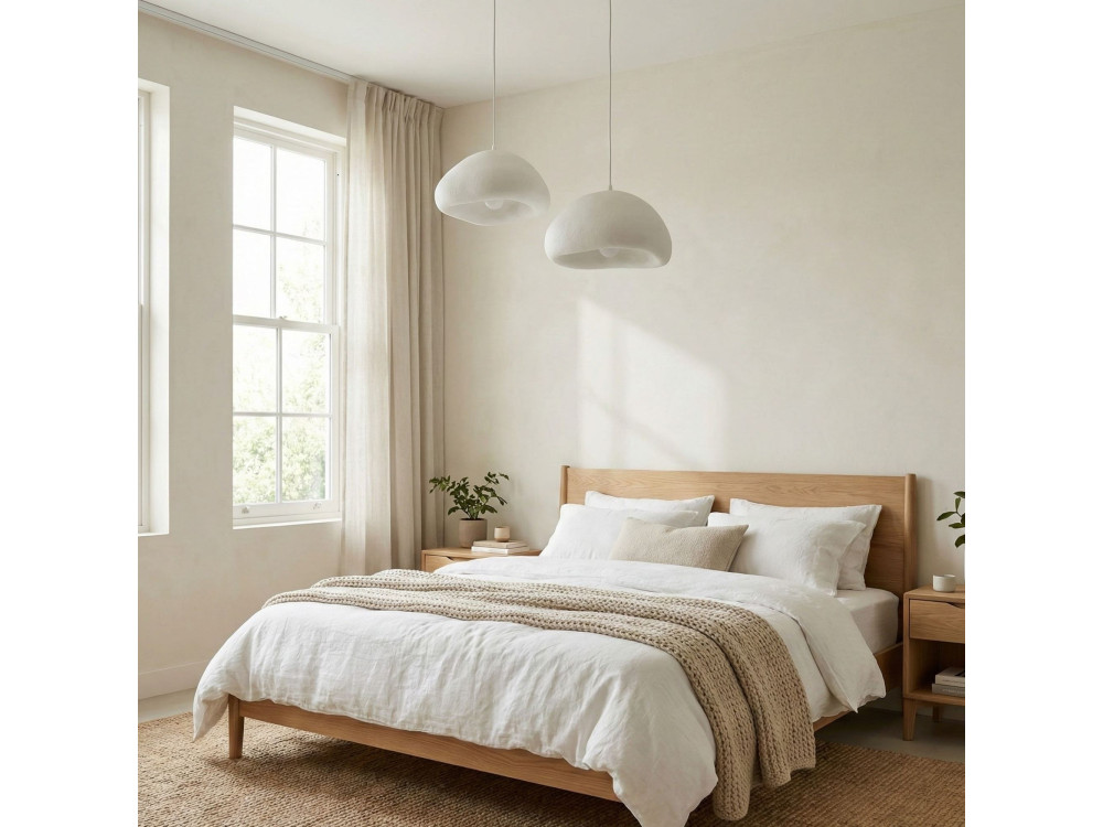 Metalen kroonluchter "Loval" - 74 x 40 cm - Wit