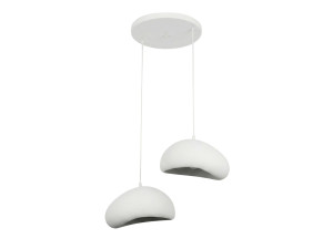 Metalen kroonluchter "Loval" - 45 x 27 cm - Wit