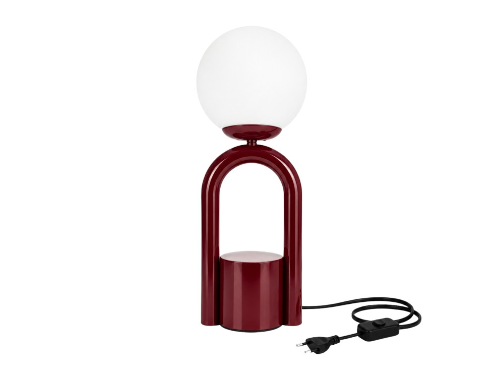 Metalen tafellamp "Loop" - 15 x 15 cm - Bordeaux