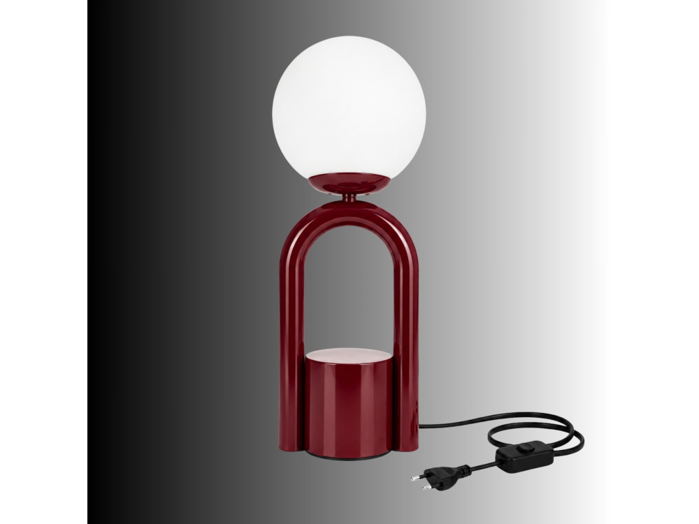 Metalen tafellamp "Loop" - 15 x 15 cm - Bordeaux