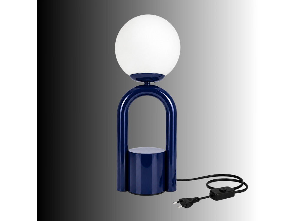 Metalen tafellamp "Loop" - 15 x 15 cm - Blauw