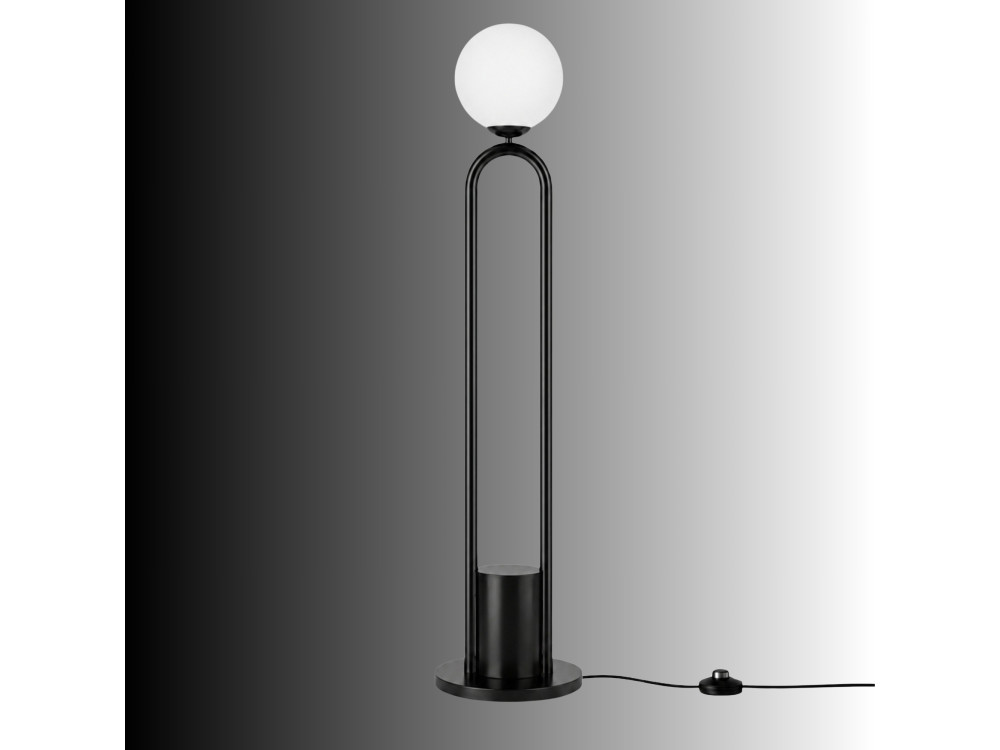 Metalen staande lamp "Loop" - 30 x 30 cm - Zwart