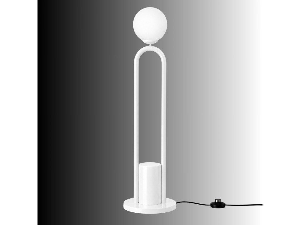 Metalen staande lamp "Loop" - 30 x 30 cm - Wit