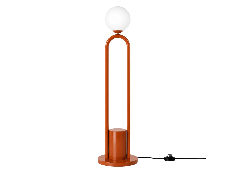 Metalen staande lamp "Loop" - 30 x 30 cm - Bruin