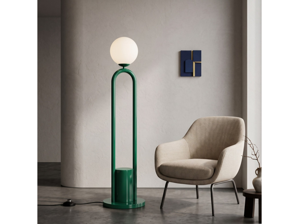 Metalen staande lamp "Loop" - 30 x 30 cm - Groen