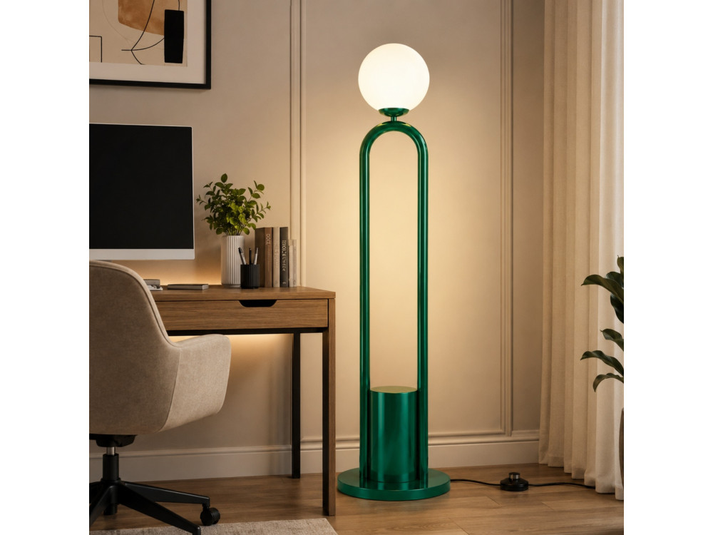 Metalen staande lamp "Loop" - 30 x 30 cm - Groen