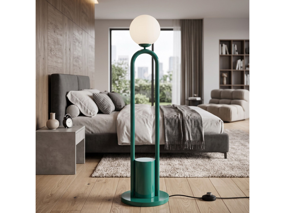 Metalen staande lamp "Loop" - 30 x 30 cm - Groen