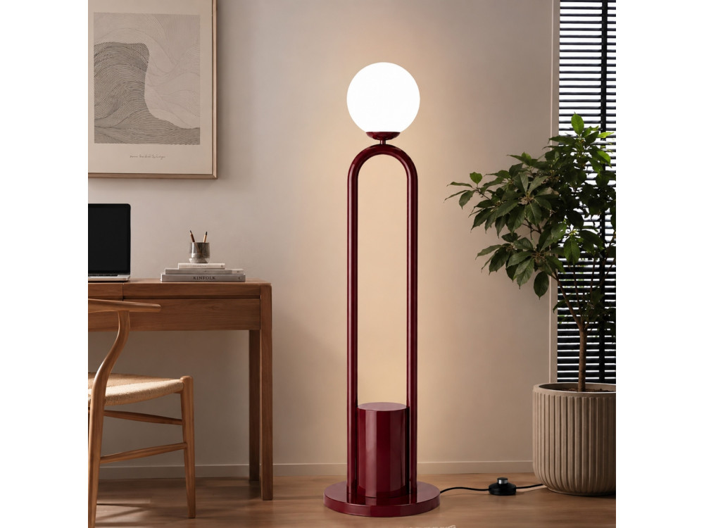 Metalen staande lamp "Loop" - 30 x 30 cm - Rood
