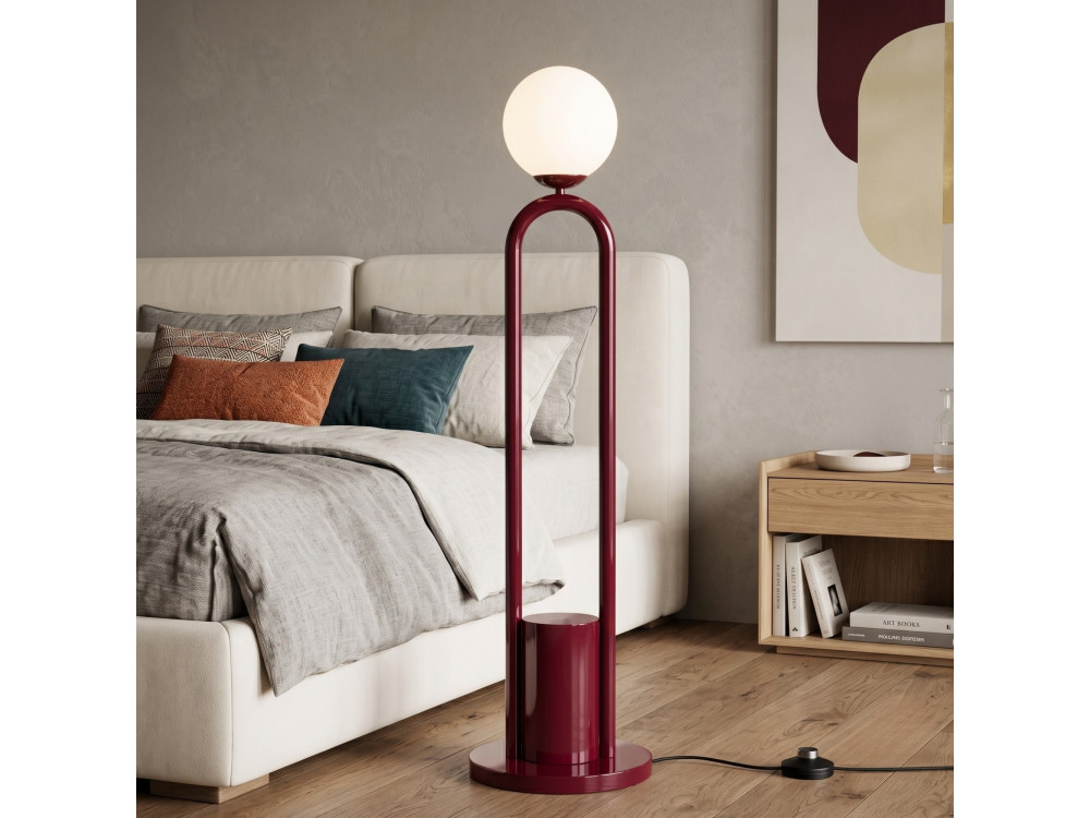 Metalen staande lamp "Loop" - 30 x 30 cm - Rood
