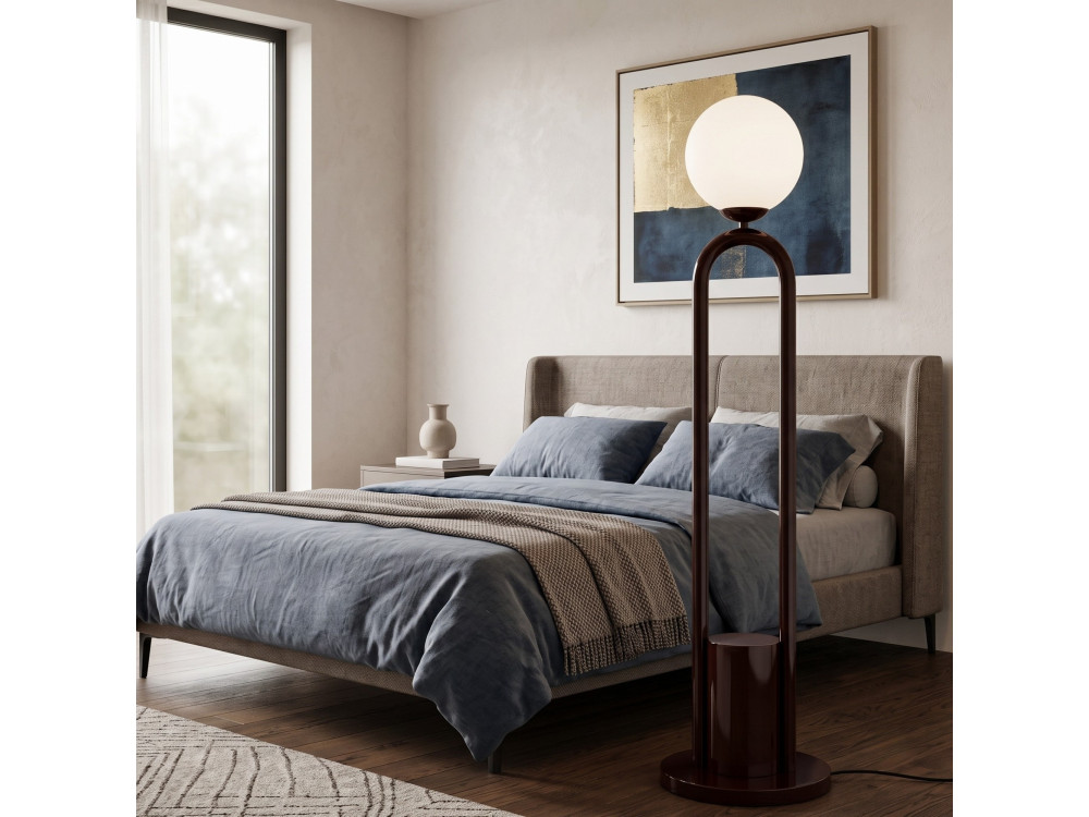 Metalen staande lamp "Loop" - 30 x 30 cm - Bruin