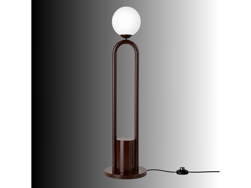 Metalen staande lamp "Loop" - 30 x 30 cm - Bruin