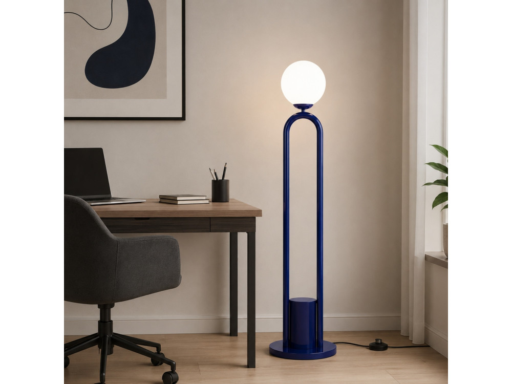Metalen staande lamp "Loop" - 30 x 30 cm - Blauw