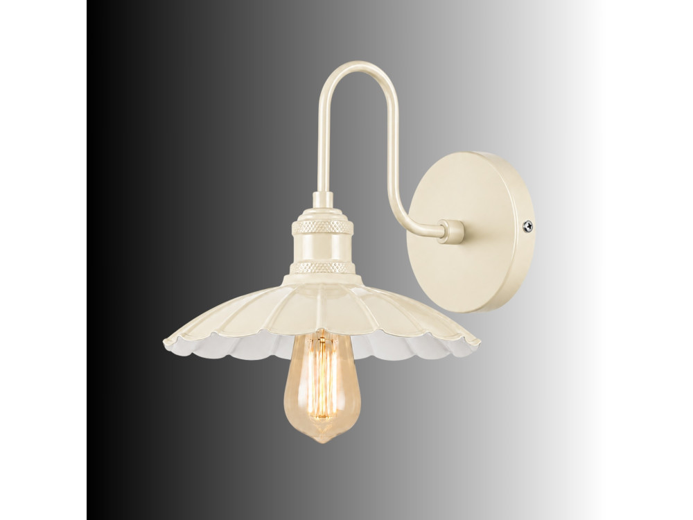 Metalen wandlamp "Volan" - 25 x 30 cm - Beige
