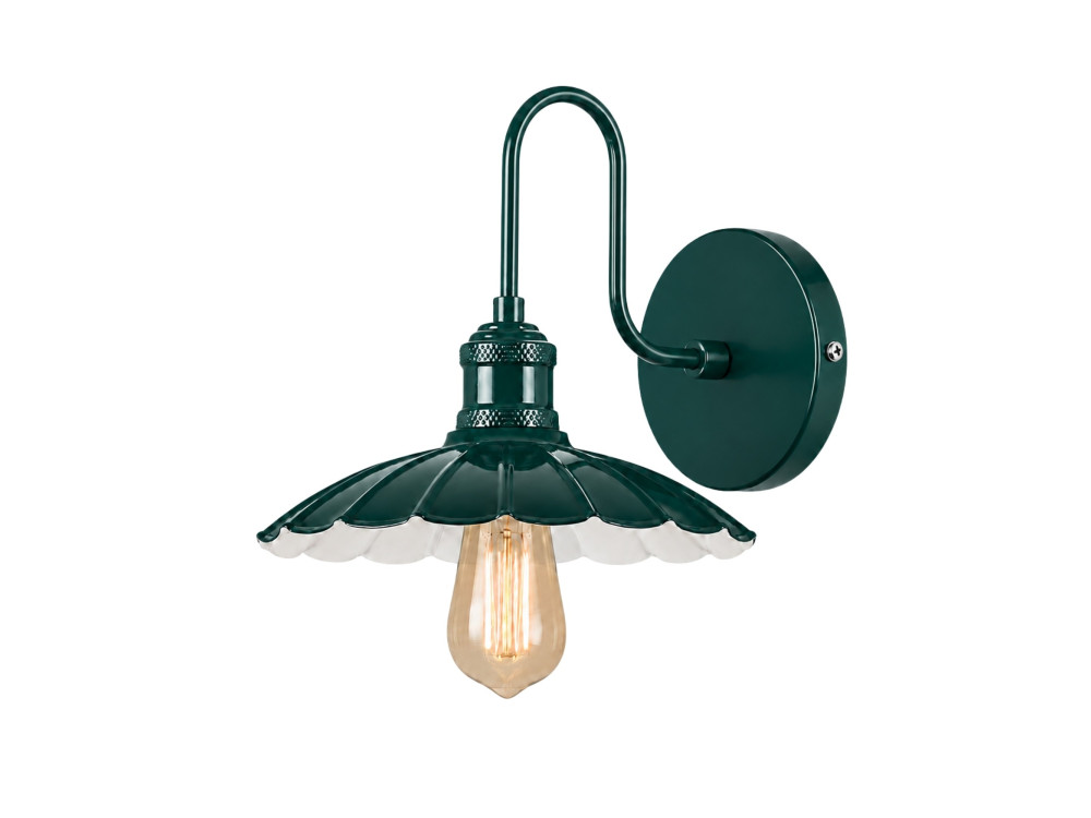 Metalen wandlamp "Vola" - 25 x 30 cm - Groen
