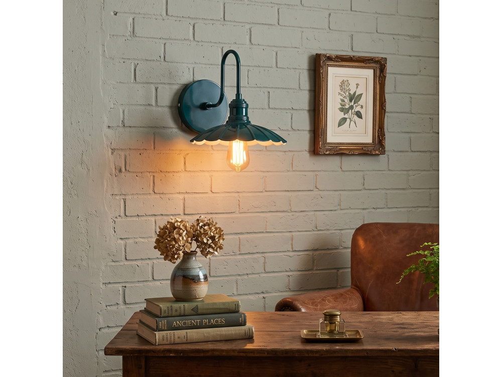 Metalen wandlamp "Vola" - 25 x 30 cm - Groen