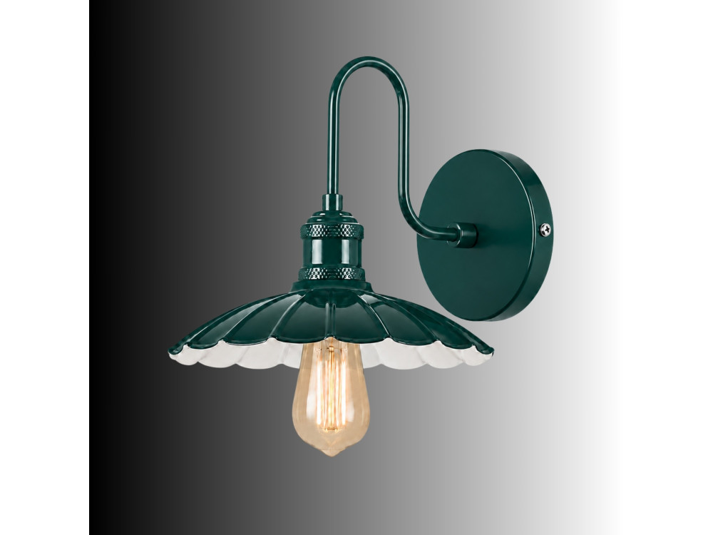 Metalen wandlamp "Vola" - 25 x 30 cm - Groen