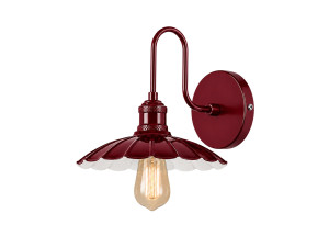 Metalen wandlamp "Volan" - 25 x 30 cm - Rood