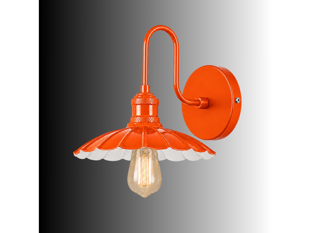Metalen wandlamp "Volan" - 25 x 30 cm - Oranje