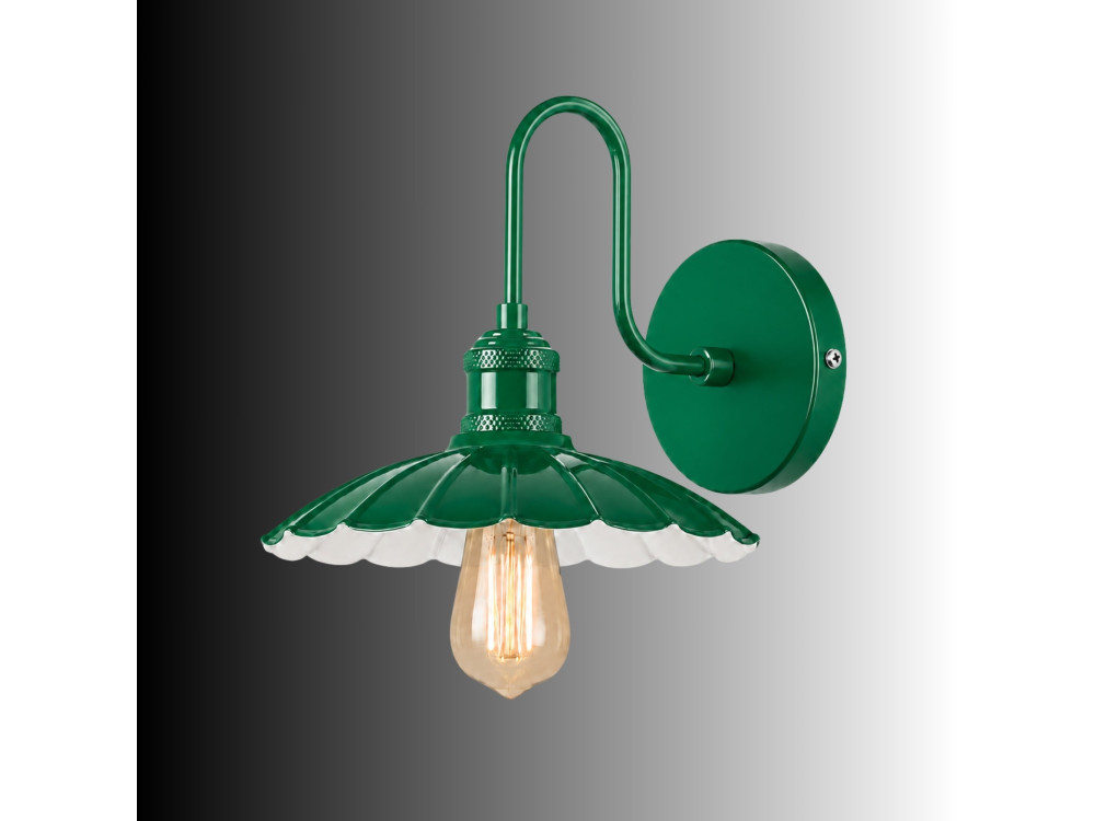 Metalen wandlamp "Volan" - 25 x 30 cm - Groen