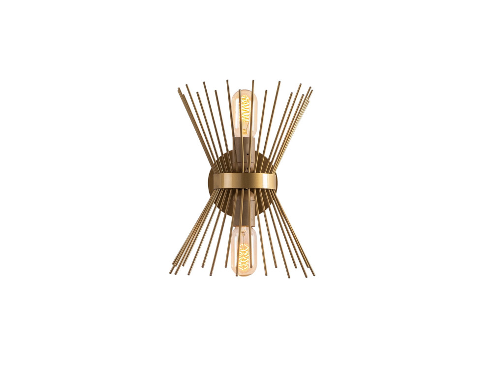 Metalen wandlamp "Kirpi" - 23 x 23 cm - Goudkleurig