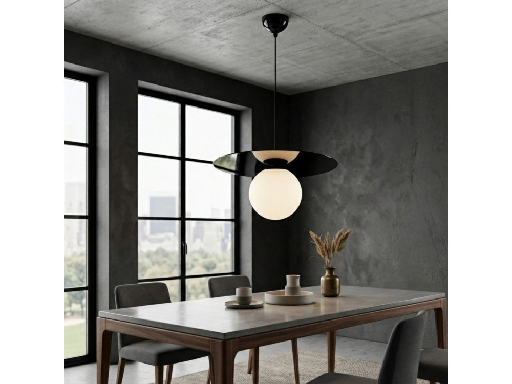 Metalen hanglamp "Vesper" - 40 x 40 cm - Zwart
