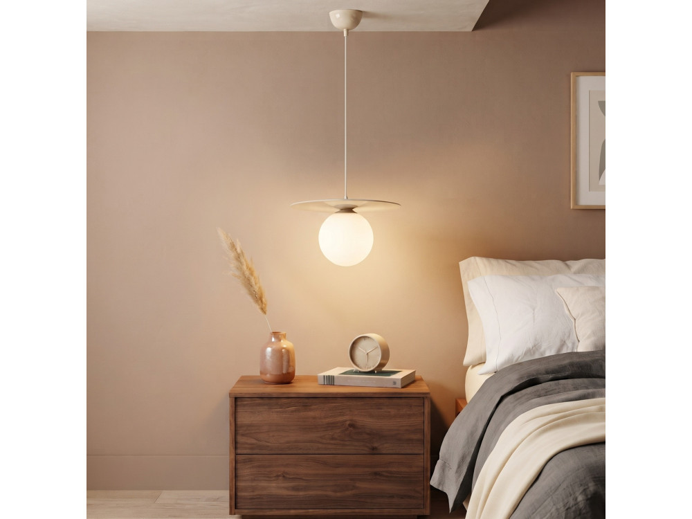 Metalen hanglamp "Vesper" - 40 x 40 cm - Beige