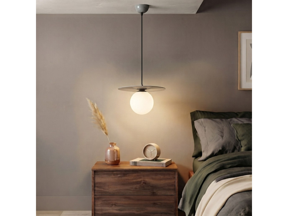Metalen hanglamp "Vesper" - 40 x 40 cm - Grijs