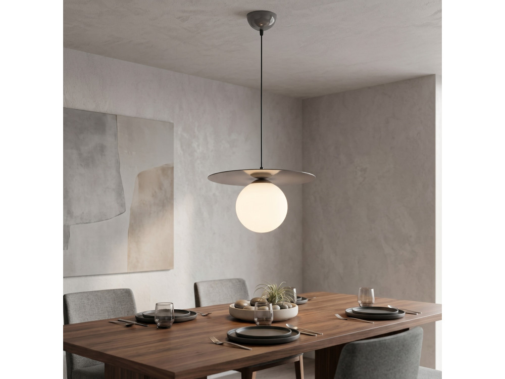 Metalen hanglamp "Vesper" - 40 x 40 cm - Grijs