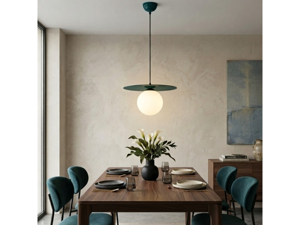 Metalen hanglamp "Vesper" - 40 x 40 cm - Groen