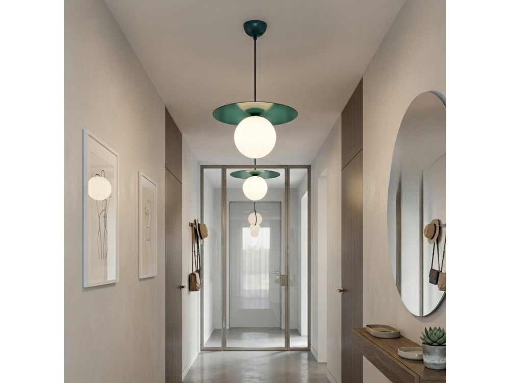 Metalen hanglamp "Vesper" - 40 x 40 cm - Groen