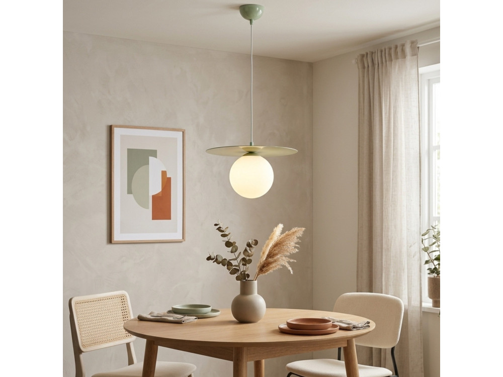 Metalen hanglamp "Vesper" - 40 x 40 cm - Groen