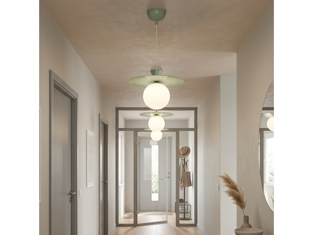 Metalen hanglamp "Vesper" - 40 x 40 cm - Groen