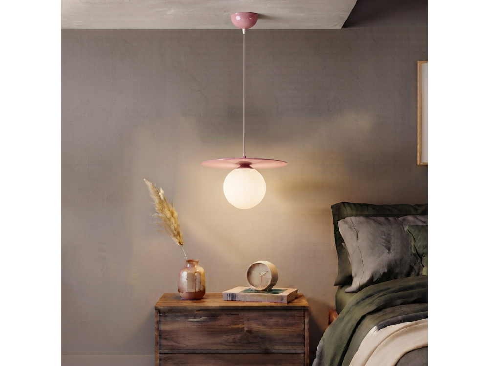 Metalen hanglamp "Vesper" - 40 x 40 cm - Roze