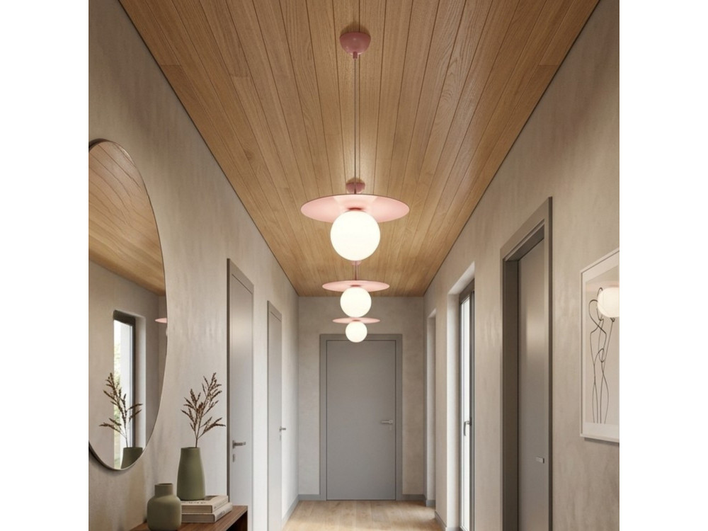 Metalen hanglamp "Vesper" - 40 x 40 cm - Roze
