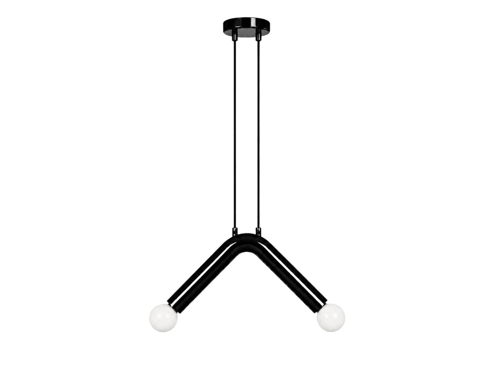 Metalen hanglamp "Balance" - 33 x 15 cm - Zwart
