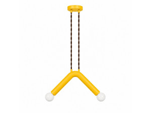 Metalen hanglamp "Balance" - 33 x 15 cm - Geel