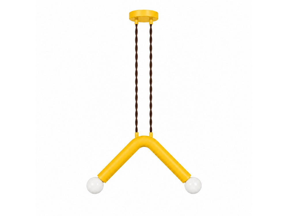 Metalen hanglamp "Balance" - 33 x 15 cm - Geel