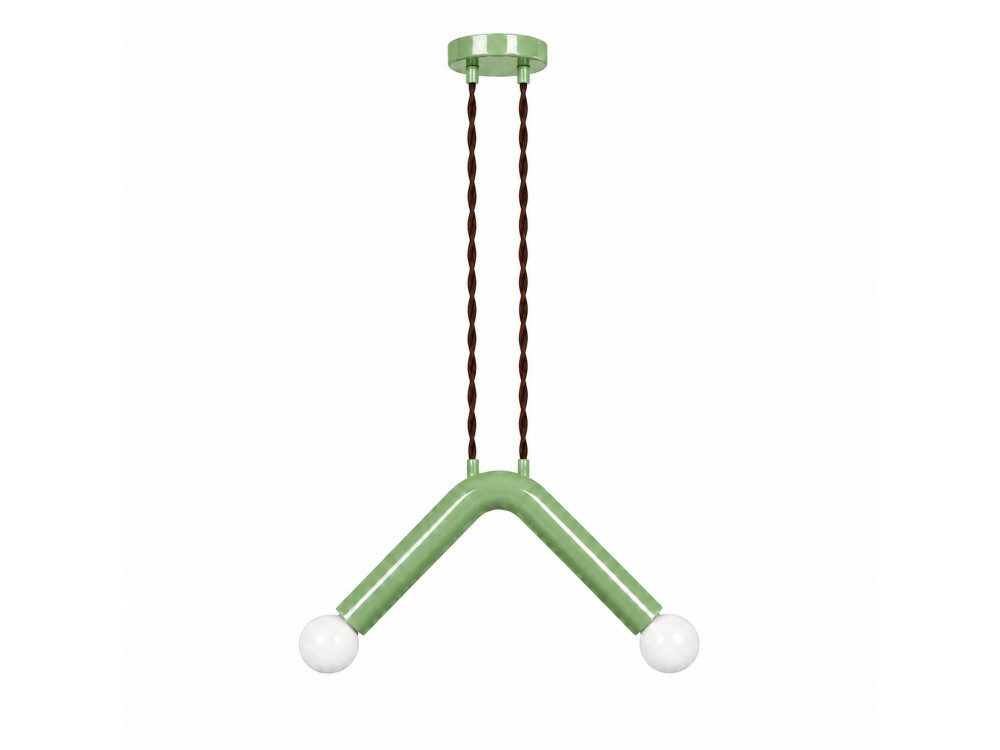 Metalen hanglamp "Balance" - 33 x 15 cm - Groen