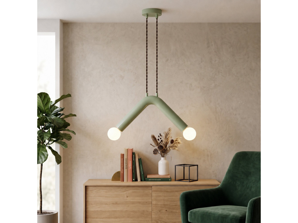 Metalen hanglamp "Balance" - 33 x 15 cm - Groen