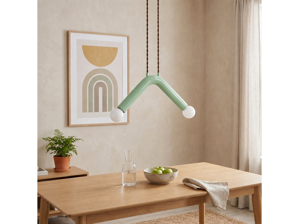 Metalen hanglamp "Balance" - 33 x 15 cm - Groen