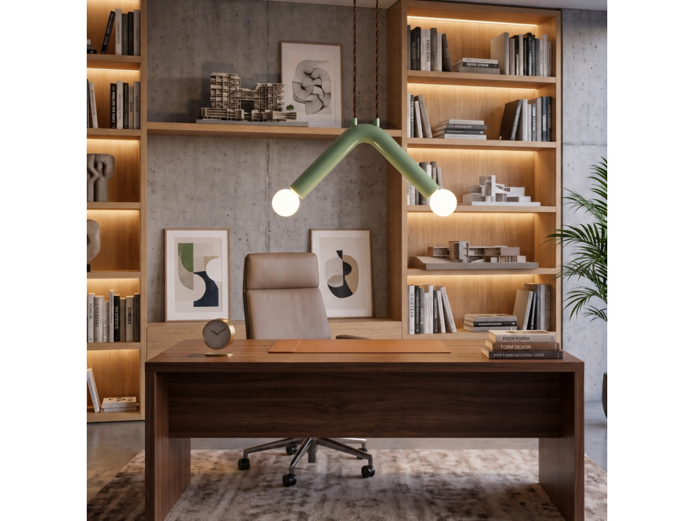 Metalen hanglamp "Balance" - 33 x 15 cm - Groen