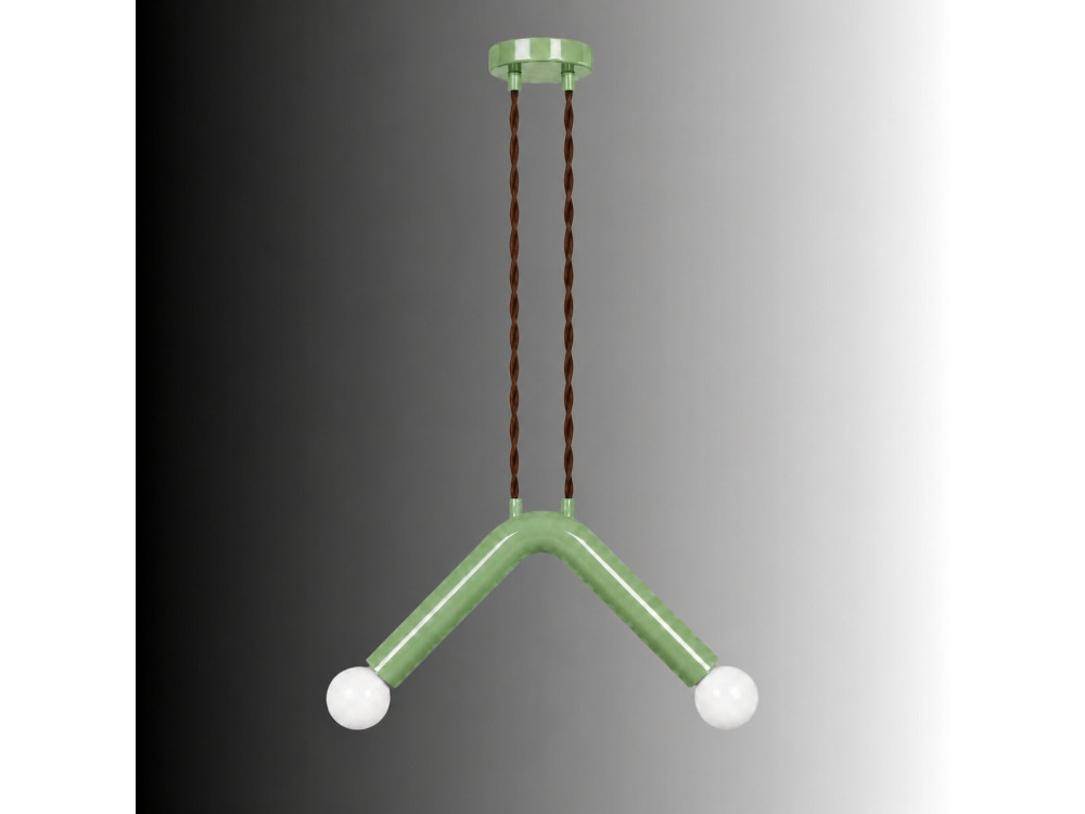 Metalen hanglamp "Balance" - 33 x 15 cm - Groen