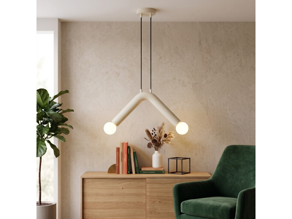Metalen hanglamp "Balance" - 33 x 15 cm - Wit