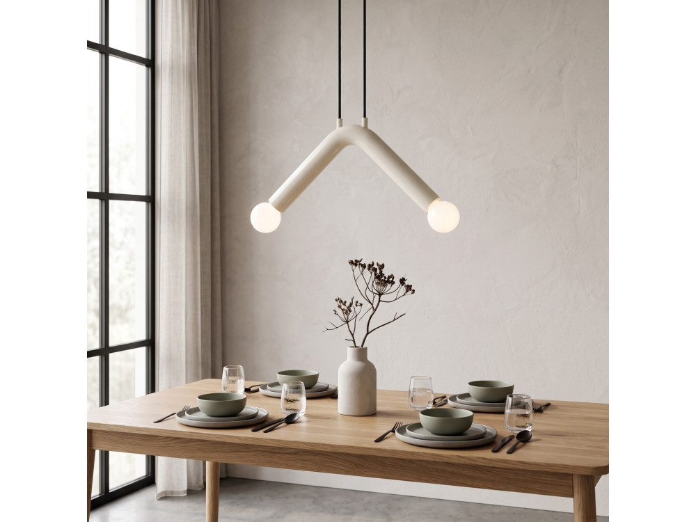 Metalen hanglamp "Balance" - 33 x 15 cm - Wit