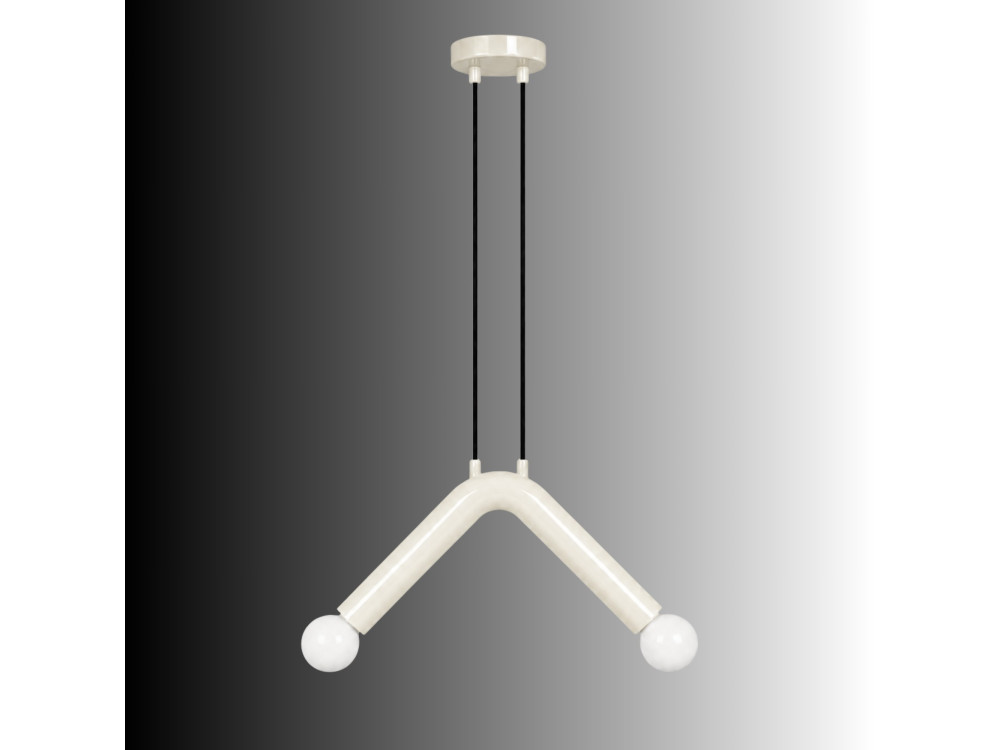 Metalen hanglamp "Balance" - 33 x 15 cm - Wit