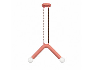 Metalen hanglamp "Balance" - 33 x 15 cm - Roze