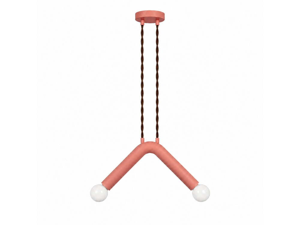 Metalen hanglamp "Balance" - 33 x 15 cm - Roze